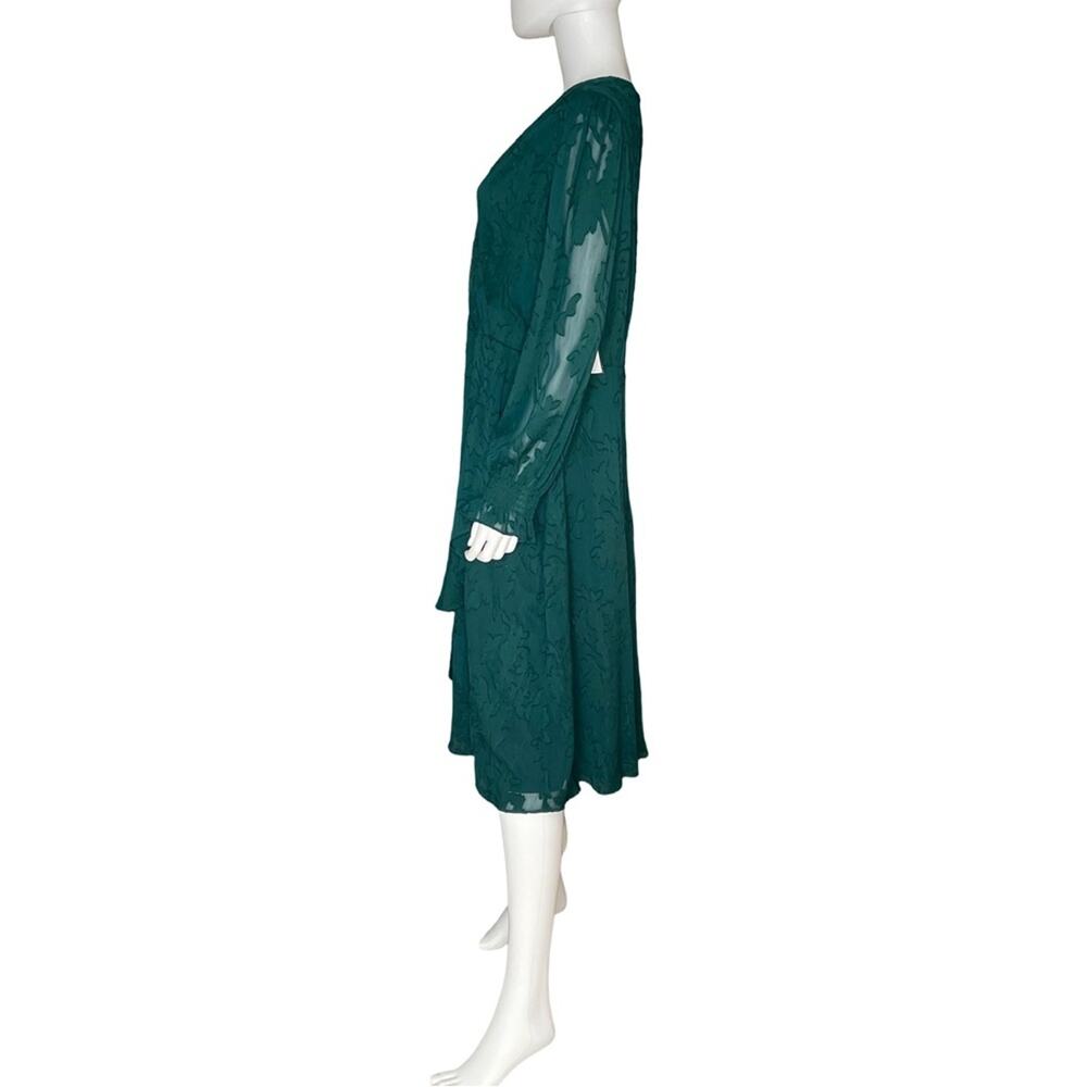 Jessica Howard Plus Size Belted Fit & Flare Dress Pine Sz 14 - Picture 5 of 10